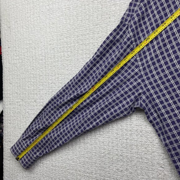 Tommy Hilfiger Dress Button Up Dress Shirt Mens L Purple Plaid Long Sleeve - Picture 8 of 11